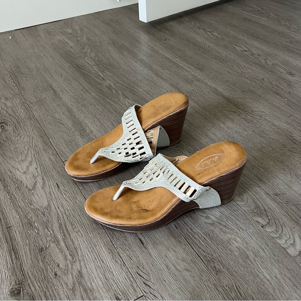 Women's Beige Wedge Sandals